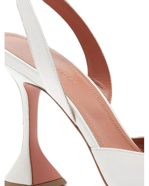 AMINA MUADDI White Holli Slingback Pumps