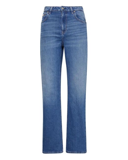Calvin Klein Blue Logo-Patch Jeans