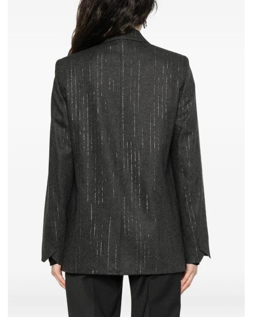 Zadig & Voltaire Gray Double-Breasted Blazer
