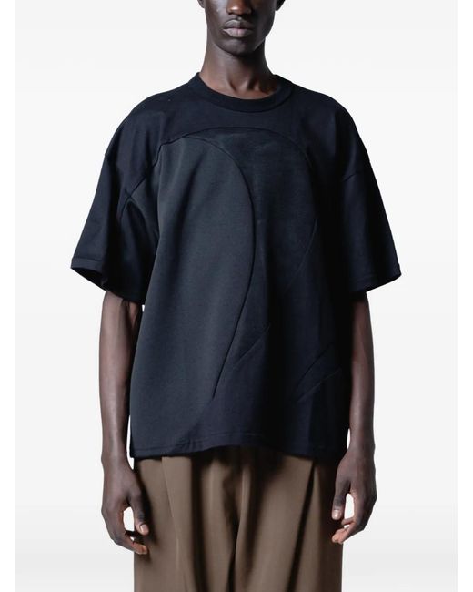 Yoshio Kubo Blue Mesh-Panel T-Shirt