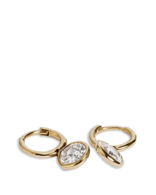 Monica Vinader Metallic Mv Siren Solitaire Diamond Earrings