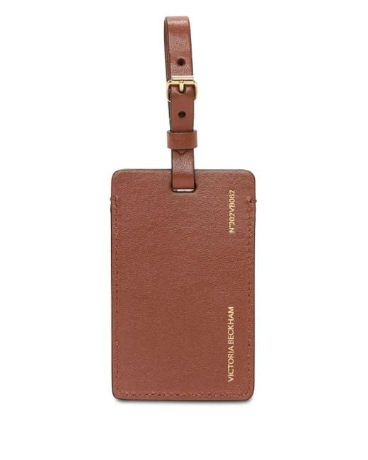 Victoria Beckham Brown Logo Luggage Tag