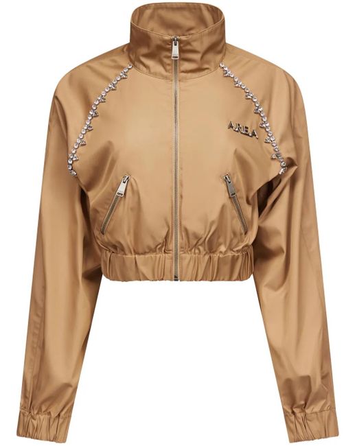 Area Natural Jeansjacke Mit Kristallen