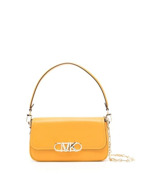 MICHAEL Michael Kors Metallic Medium Parker Leather Shoulder Bag