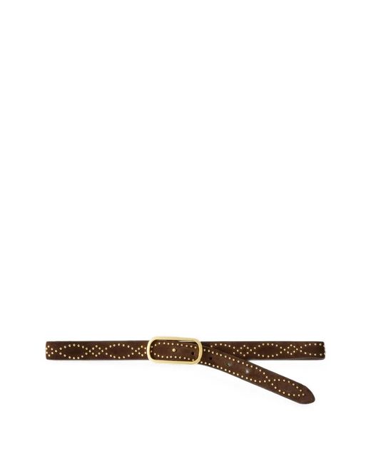 Veronica Beard White Studded Loop Belt