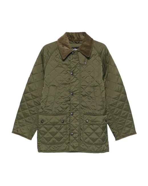 Abrigo con cuello de pana Barbour de hombre de color Green