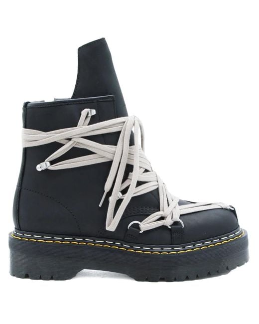 Dr. Martens Black Lace-Up Platform Boots for men