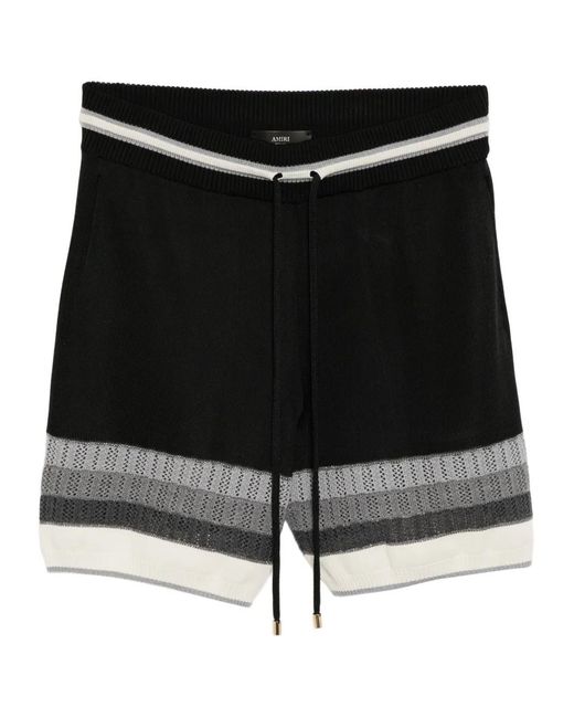 Shorts A Righe di Amiri in Black da Uomo