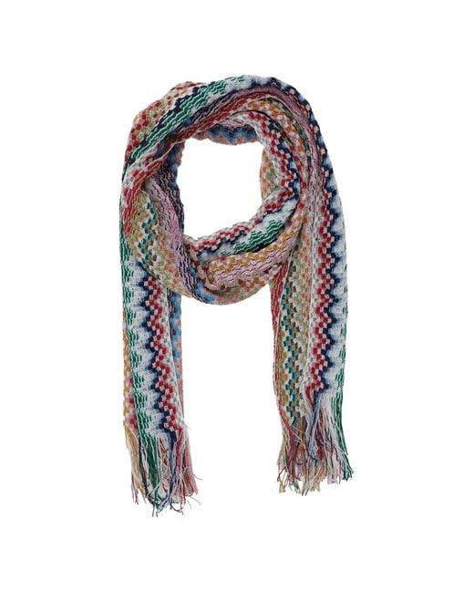 Missoni Blue Schal Mit Zickzackmuster