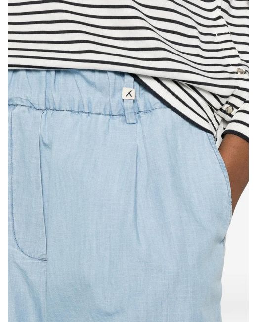 Myths Blue Pleated Elasticated Trousers