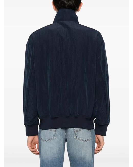 ARMANI EXCHANGE Blue Textured Zipped Jacket for men