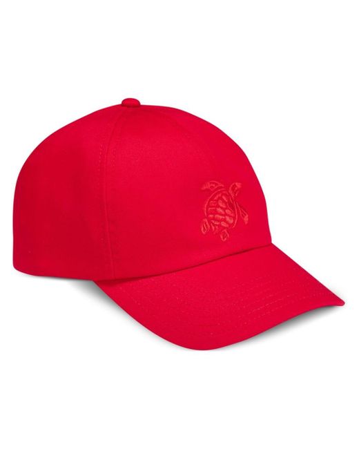 Cappello da baseball con ricamo di Vilebrequin in Red