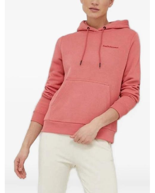 Peak Performance ロゴ パーカー Pink
