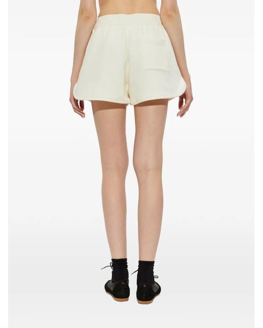 Jil Sander White Drawstring Embroidered Shorts