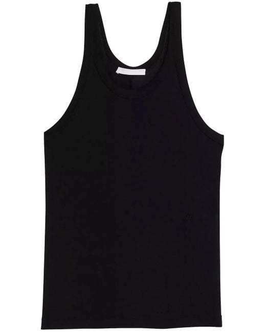 Helmut Lang Black Plain Tank Top