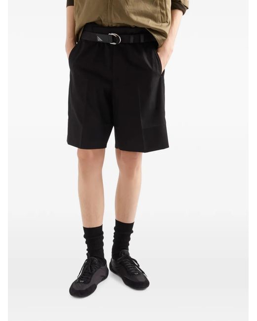 Prada Black Cotton Bermudas for men
