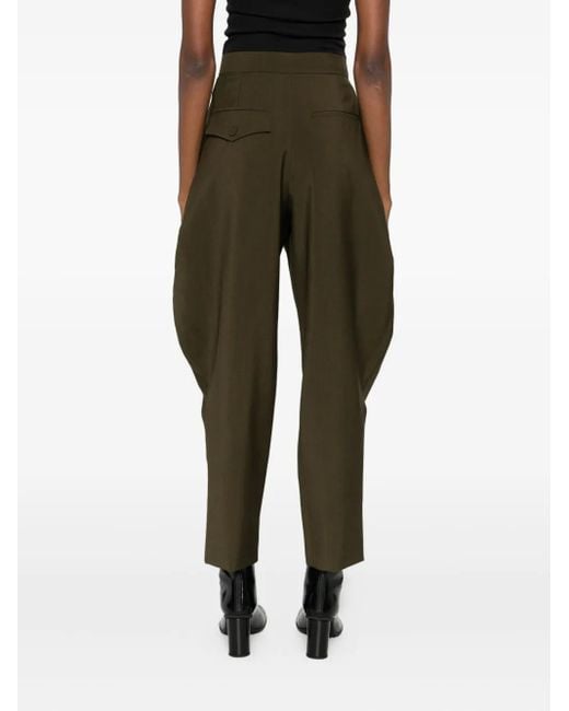 Fendi Green Plissierte Hose