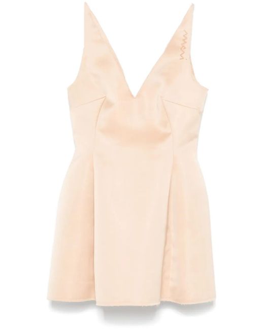 Marni Natural Duchess Satin Mini Dress