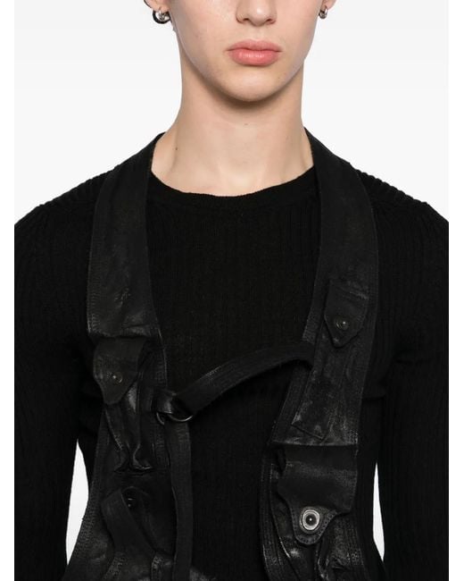 Julius Black Button Cotton Jacket for men