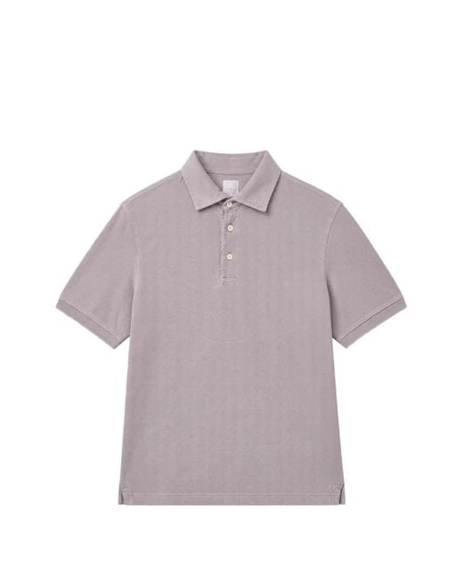 Fedeli Gray Short-Sleeve Polo Shirt for men