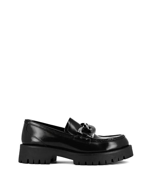 JONAK PARIS Black Chain-Link Chunky-Sole Loafers