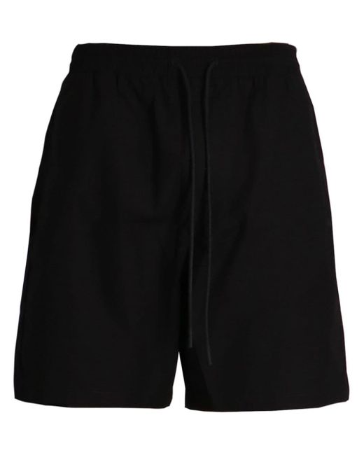 HUGO Black Dan Drawstring Cotton Shorts for men