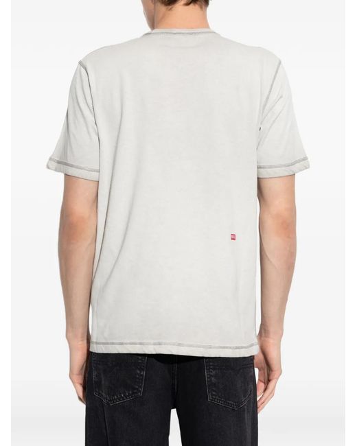 DIESEL White Graphic-Print T-Shirt for men