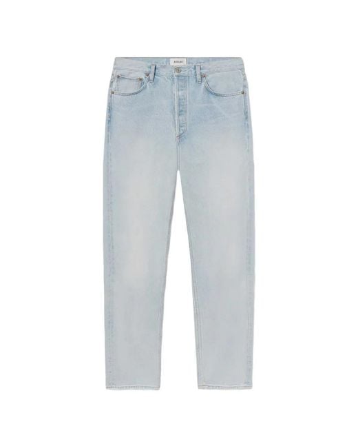 Agolde Blue 90's Faded Straight-Leg Jeans for men
