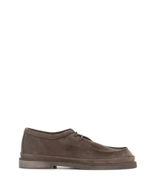 Pantanetti Brown Lace-Up Derby Shoes for men