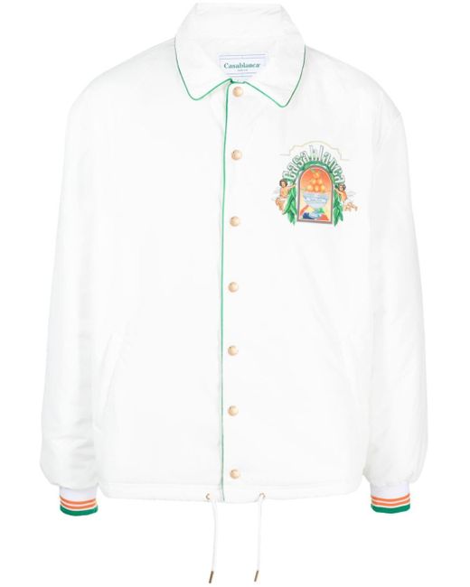 Casablancabrand White Graphic-print Shirt Jacket for men