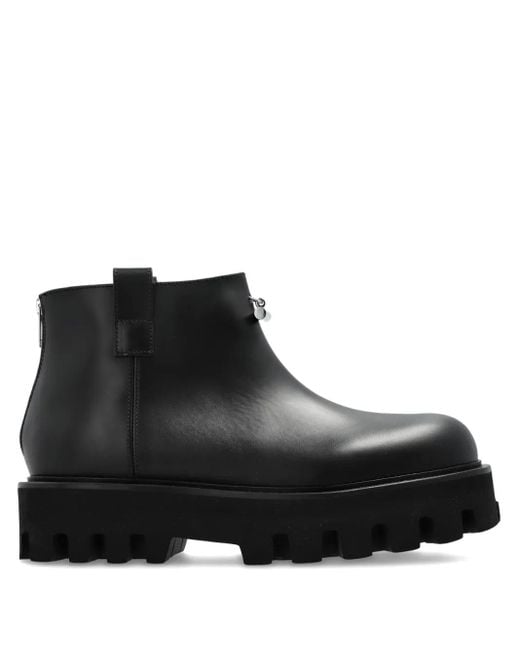 Botas con cremallera Alexander McQueen de hombre de color Black