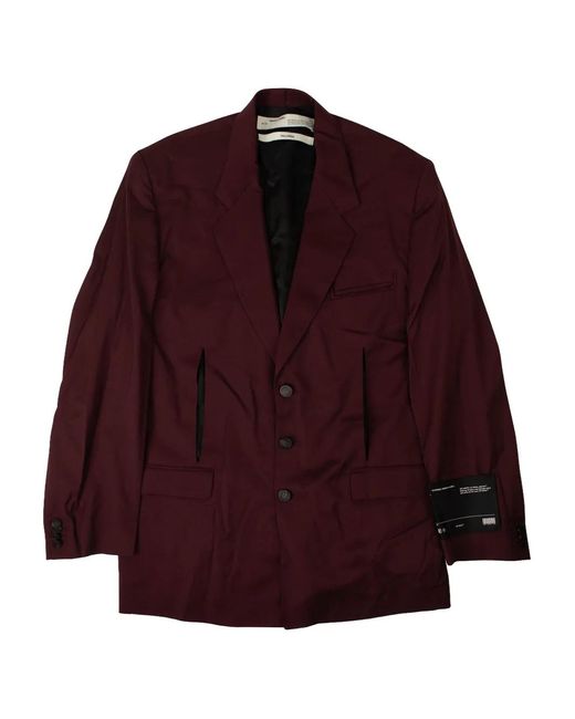 Off-White c/o Virgil Abloh Red Single-Breasted Blazer for men