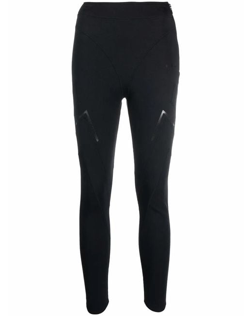 Adidas Black Logo-Print Side-Zip Leggings