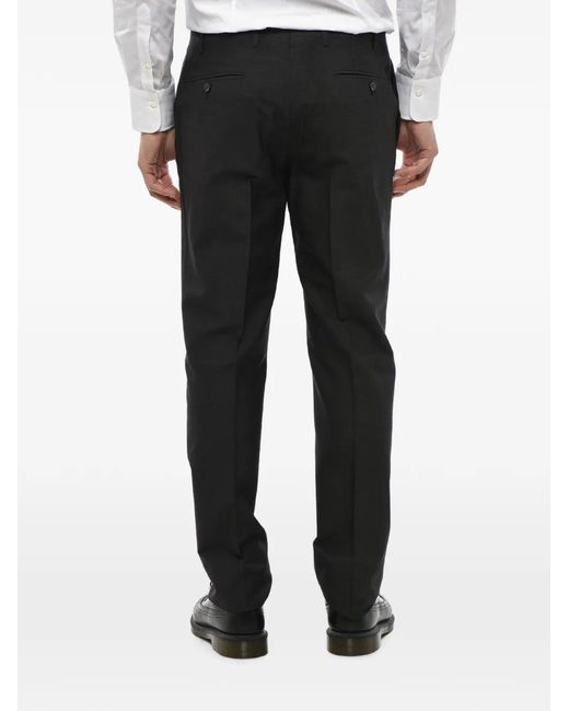Corneliani Black Silk Four-Pocket Trousers for men