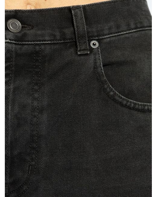 Jeans dritti a vita media di Saint Laurent in Black da Uomo