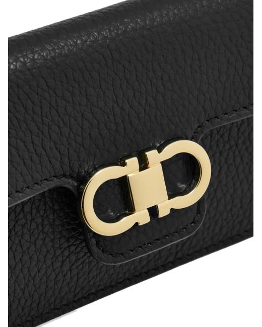 Ferragamo Black Gancini Key Holder