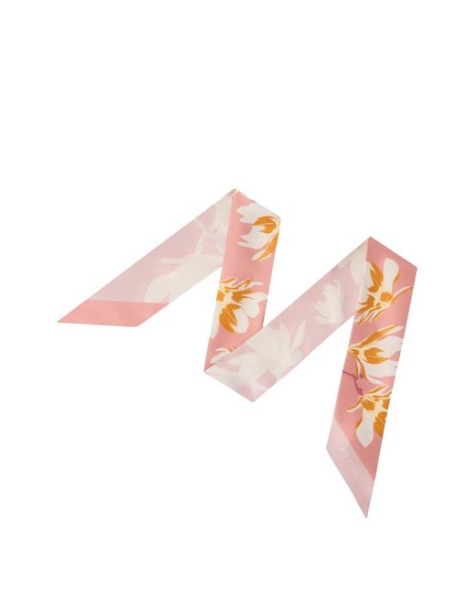 Furla White Metropolis Floral-Print Scarf