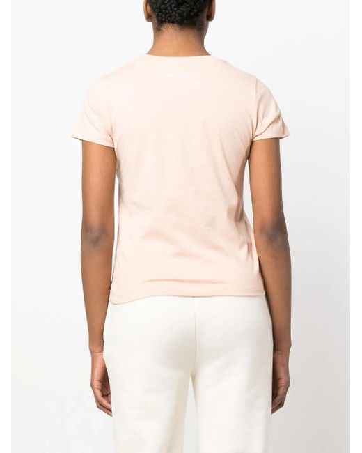 See By Chloé Pink Logo Cotton T-shirt