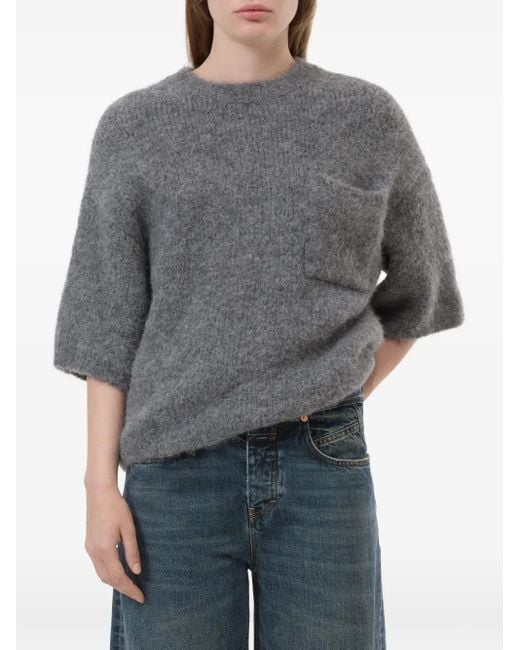Closed Gray Short Sleeve Sweater