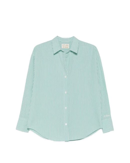 Mc2 Saint Barth Green Cristal Striped Shirt