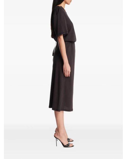 Lemaire Black Midikleid mit Bindegürtel