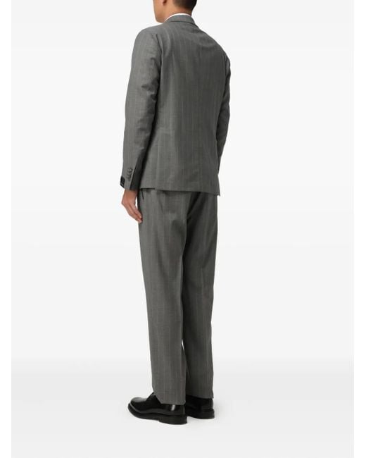 Tagliatore Gray Pinstripe Double-Breasted Suit Jacket for men