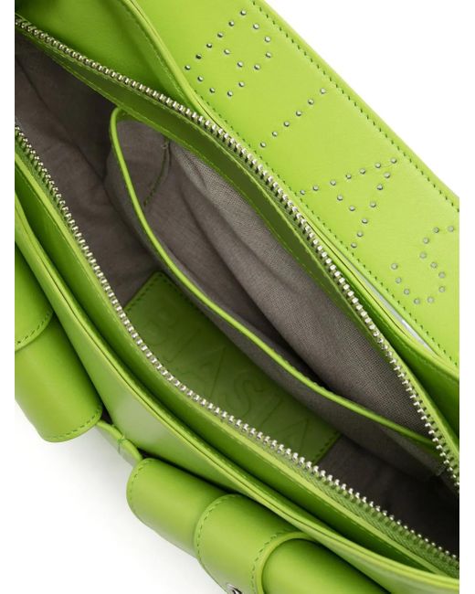 BIASIA Green Y2K Embossed Shoulder Bag