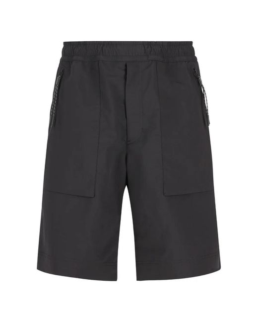 Moncler Gray Drawstring Elasticated-Waist Shorts for men