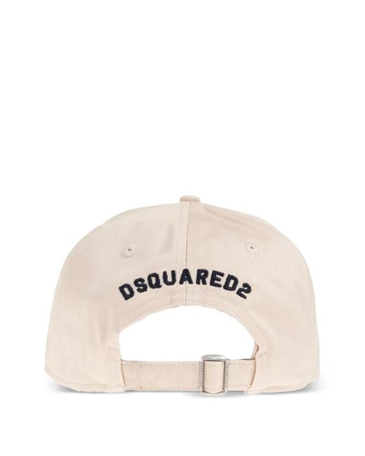 DSquared² White Embroidered Baseball Cap for men