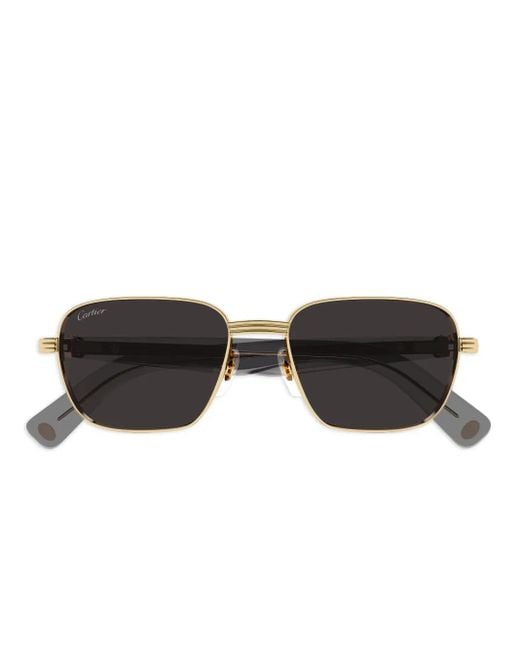 Cartier Black Square-Frame Sunglasses for men