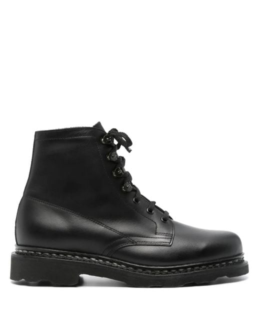 Paraboot Black Imbattable Leather Ankle Boots