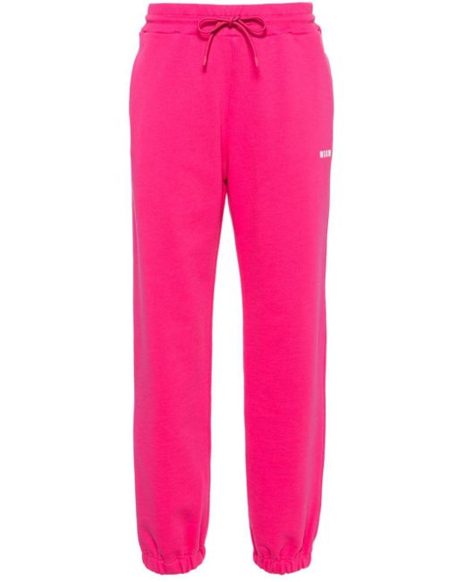 Pantaloni sportivi con stampa di MSGM in Pink