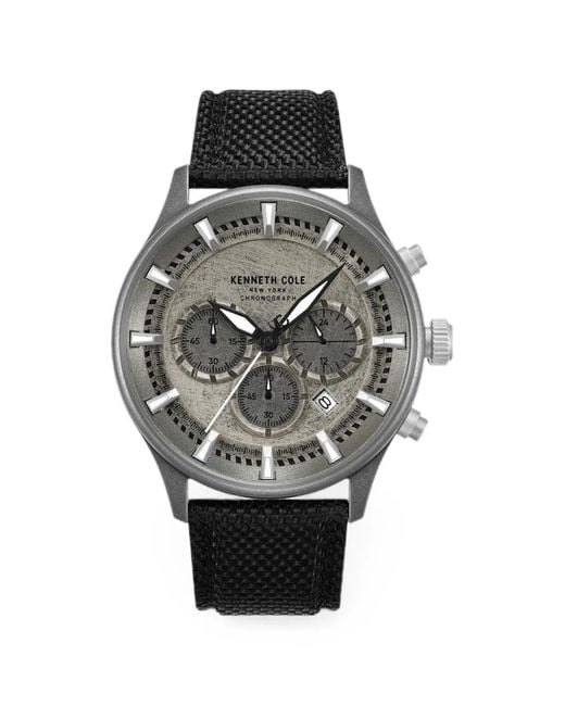 Kenneth Cole Gray Round-Face .5Mm Watch for men