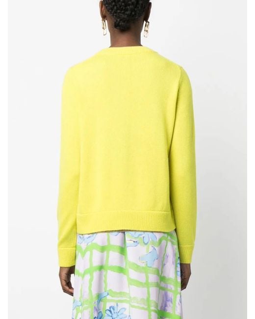 Jersey con cuello redondo Tory Burch de color Yellow